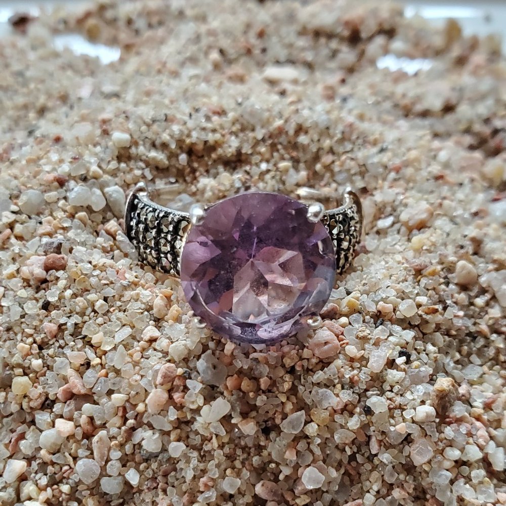 Vintage JUDITH JACK Amethyst Ring